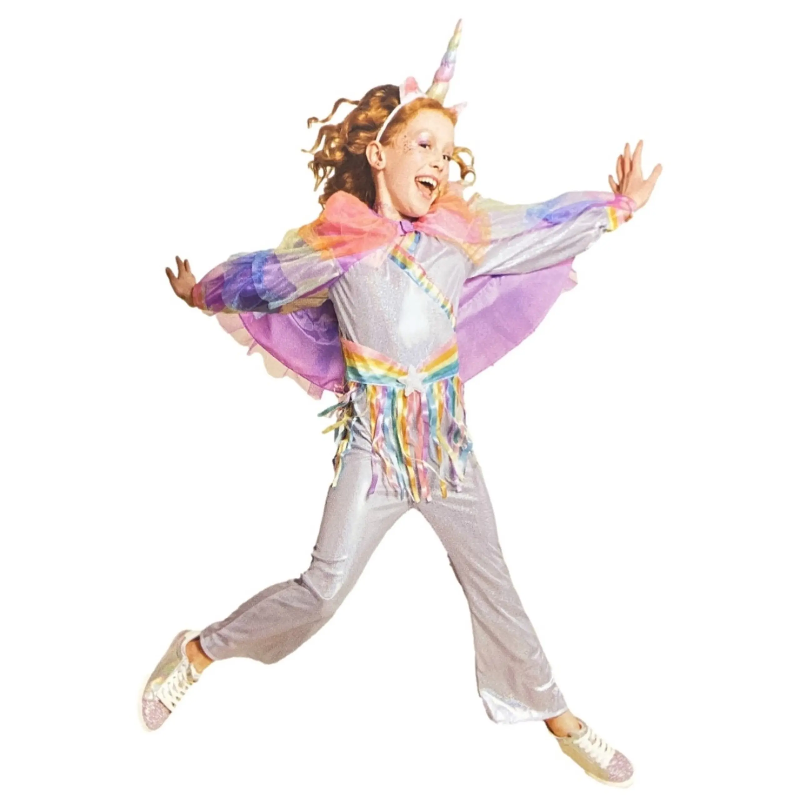 Photo 1 of SMALL 5/6- Kids Rock tar Unicorn Halloween Costume Jumpsuit - Hyde & EEK