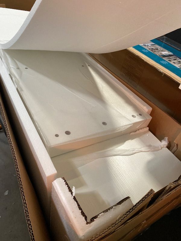 Photo 1 of White Storage Bin Divider with 8 Storage Bins 