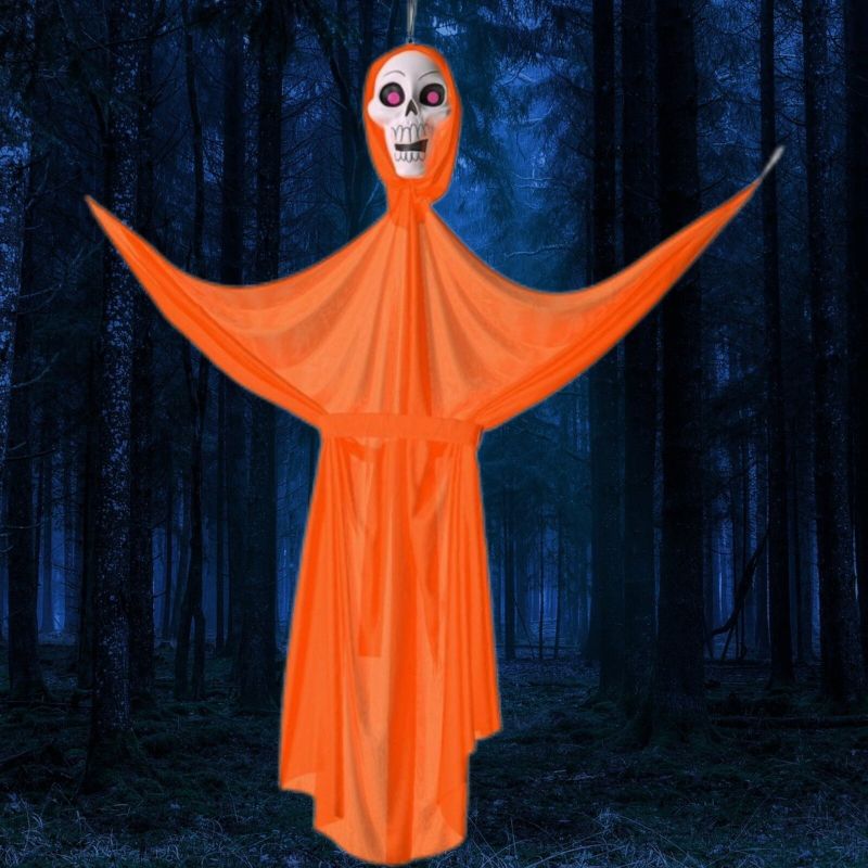 Photo 1 of 65" Black Light Responsive Ghoul Halloween Decorative Prop Orange - Hyde & EEK
