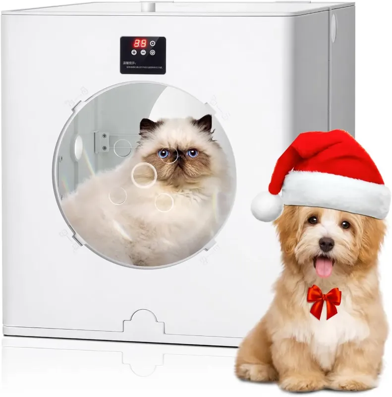Photo 1 of Automatic Pet Dryer Box 88L, Foldable Pet Grooming Drying Box Ultra Quiet Intelligent Temperature Control 360 Degree Drying Function Cat Hair Dryer with Timing Function for Cats & Small Dogs
