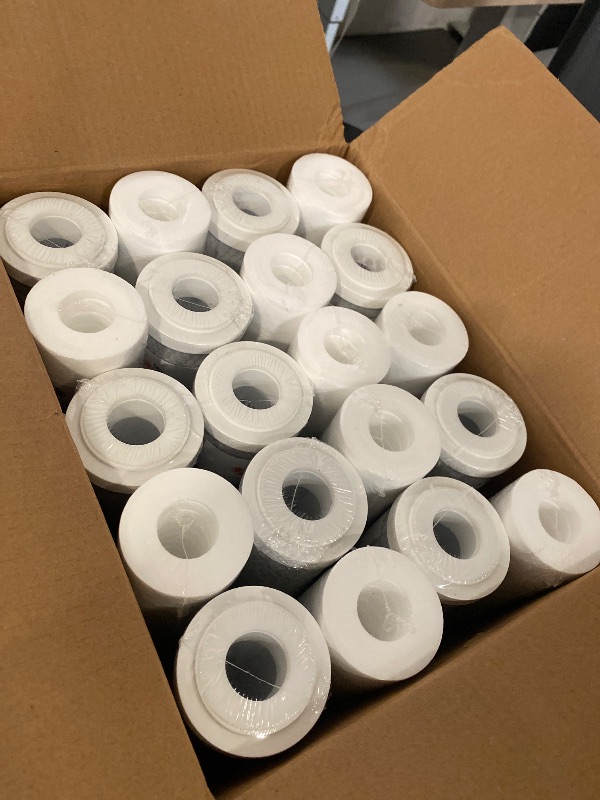 Photo 1 of Aquaboon 5 Micron 10 x 2.5 House Water Filters Cartridges, Set of 20 | Sediment & Carbon Filter Replacements Compatible with WHKF-WHWC, P5, WHKF-GD05