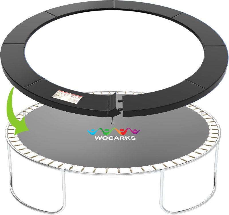 Photo 1 of Trampoline Pad, 10ft Trampoline Replacement Safety Pad, Waterproof and Tear-Resistant Safety Spring Cover Round Frame Pad