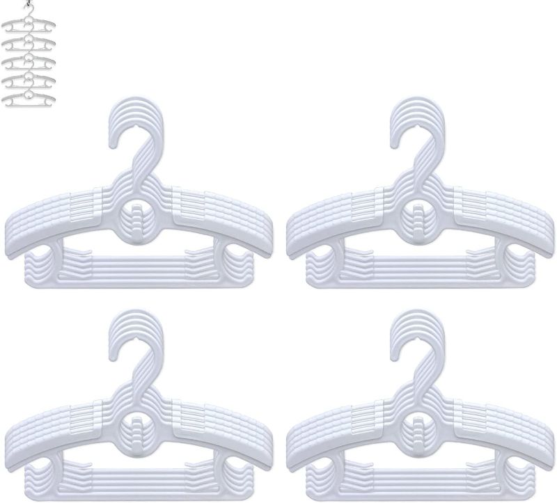 Photo 1 of Baby Hangers 20 Pieces 11“-14‘’ Retractable Non-Slip Adjustable Multifunctional Children's Hanger Baby Hangers, Baby Hangers for Clothes, Wardrobe Organizer Hangers
