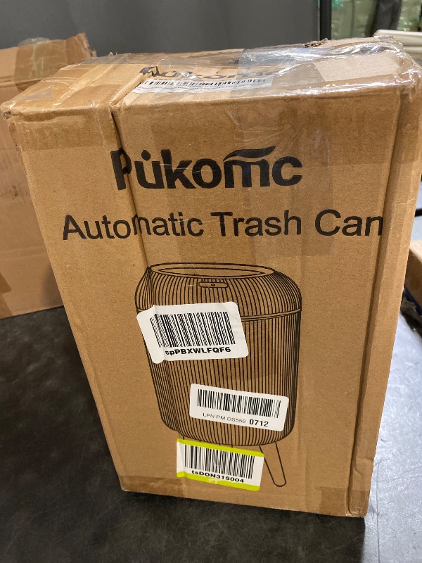 Photo 1 of Pukomc Smart Sensor Wastebasket, Convenient and Hygienic Easy to Use, Technology Sensor Waterproof Wastebasket Plastic Trash can for Kitchen, Bathroom, Bedroom, Living Room, Office and Outdoor