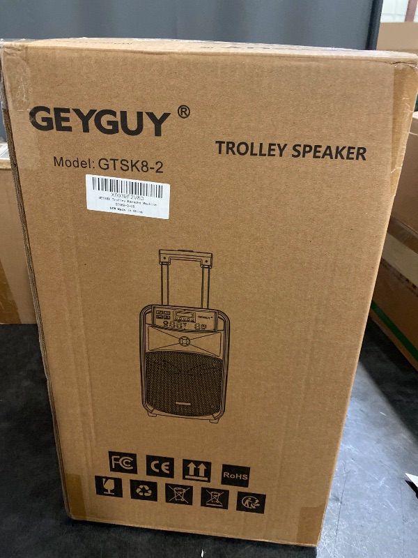 Photo 1 of GTSK8-2 Portable Bluetooth PA Speaker System - Rechargeable Sound Speaker and Microphone Set with MP3 USB-C, TWS Pairing, Perfect for Party, Events, DJ Lights & Outdoor Performances
