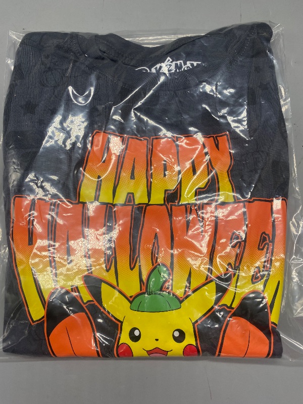 Photo 1 of SMALL 6/7 Boys' Pokémon Halloween Short Sleeve Graphic T-Shirt - Gray
