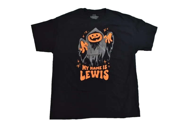 Photo 1 of XL 14 90s Vintage Single Stitch Halloween 3 Ghosts shirt in black with orange