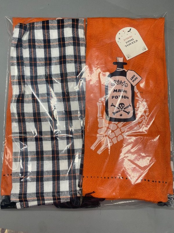 Photo 1 of 2 PACK -Halloween Kitchen Hand Towels Target Bullseye Playground 2024 Set of 2
