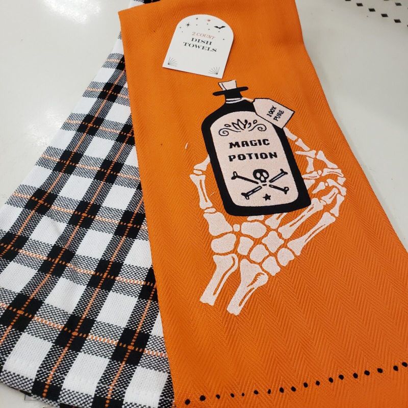 Photo 1 of 2 PACK -Halloween Kitchen Hand Towels Target Bullseye Playground 2024 Set of 2