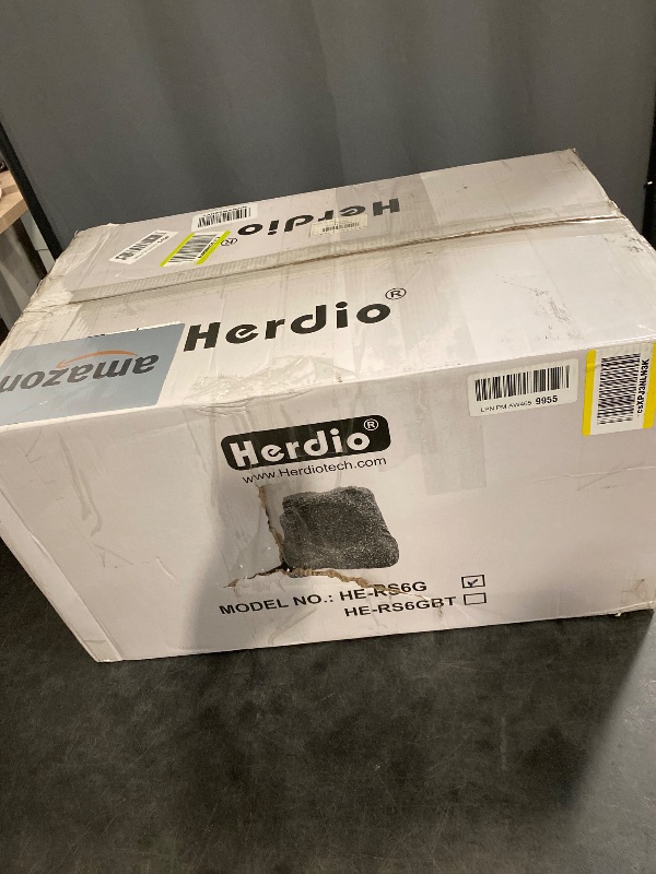 Photo 1 of Herdio 6.5" Outdoor Rock Speakers Hardwired 400 Watt,IPX7 Waterproof Design for Pool, Garden, Deck, and Outdoor Activities (Gray,Pair)
