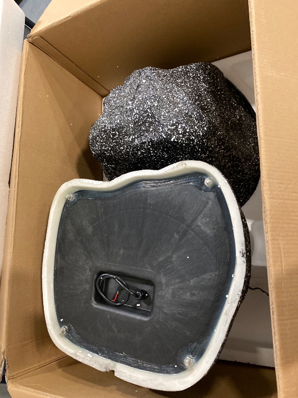 Photo 1 of Herdio 6.5" Outdoor Rock Speakers Hardwired 400 Watt,IPX7 Waterproof Design for Pool, Garden, Deck, and Outdoor Activities (Gray,Pair)

