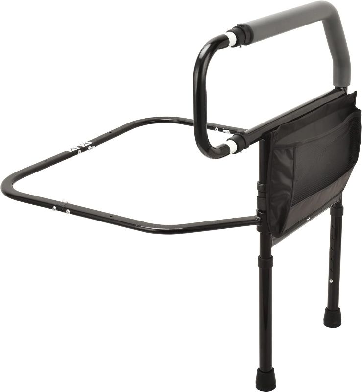 Photo 1 of Sangohe Bed Rail for Elderly, Bed Assist Grab Bar Handle with Storage Pocket, Safety Bed Rails for Elderly Adults Getting in & Out of Bed at Home and Dorm - Fit King, Queen, Full, Twin

