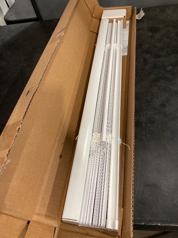 Photo 1 of LOTUS & WINDOWARE 1" Premium Vinyl Blind, Room Darkening, Cordless, 25" Wide x 68" Long, White - Horizontal Window Blinds for Interior, Door Blinds - Camper Blinds, 1" Slat Size