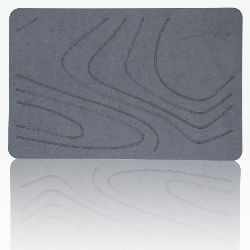 Photo 1 of Stone Bath Mat - Premium Stone Bath Mats for Bathroom Elegant Diatomaceous Earth Bath Mat for All Fast-Drying Non-Slip Eco-Friendly Durable Easy to Clean
