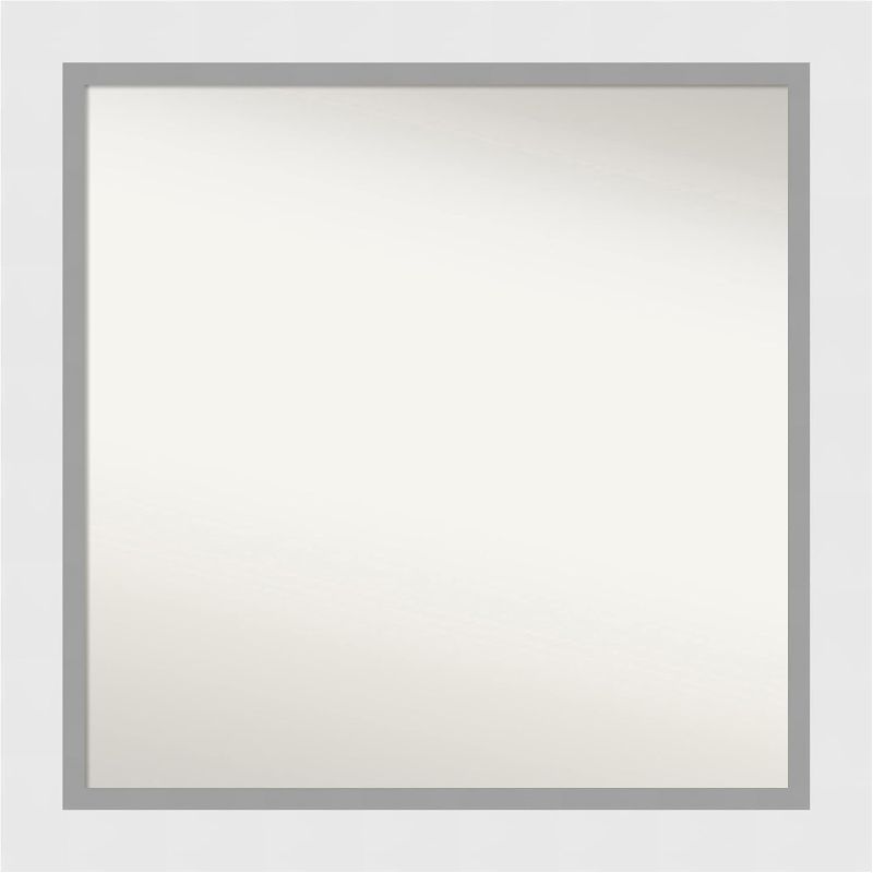 Photo 1 of Amanti Art White Bathroom Mirror for Over Sink, 24x24 Custom Made Blanco White Square Vanity Mirror, Medium Modern Contemporary Wood Frame, Hangs Horizonally and Vertically, Wall Decor from WI, USA
