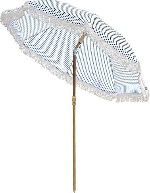 Photo 1 of Patio Umbrella with UPF 50+ Protection, 8 Ribs, Push Button Tilt - Versatile Outdoor Shade for Garden, Courtyard, and Beach
