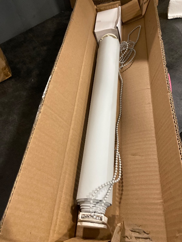 Photo 1 of No Drill No Tools 100% Blackout Roller Shade | UV Protection | Easy-Care Fabric | Roller Blind for Windows & Doors | Pull Down Window Shade - Grey (20" W x 75" H)
