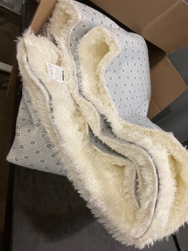 Photo 1 of TWINNIS Super Soft Shaggy Rugs Fluffy Carpets 5x8 Feet, Indoor Modern Plush Area Rugs for Living Room Bedroom Kids Room Nursery Home Decor, Upgrade Anti-Skid Rectangular Fuzzy Rug, Cream White

