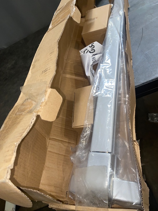 Photo 1 of Dynasty Hardware Push Bar Panic Exit Device for Emergency Exit Doors Painted Aluminum, with Exterior Lever Handle