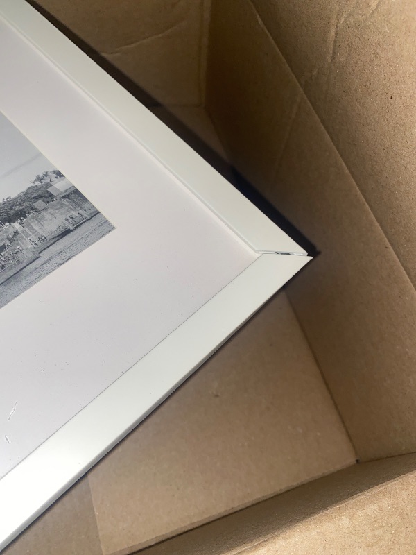 Photo 1 of upsimples 12x16 Picture Frame, Display Pictures 8.5x11 with Mat or 12x16 Without Mat, Wall Hanging Photo Frame, White, 1 Pack
