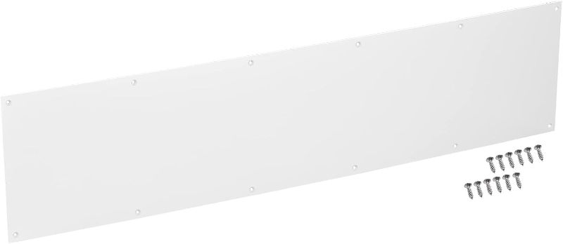 Photo 1 of Door Kick Plate 8x34 inches Suitable for 36" Doors, 12GA (5/64 inch) Thickness Al Alloy, 8" x 34" White