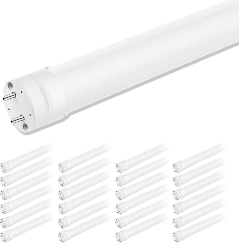 Photo 1 of 24 Pack T8 LED Bulbs 4FT, 6000K Daylight White, 40W Equivalent, Ballast Bypass, Dual Ended Type B Light Tube, LED Fluorescent Tube Replacement T8 T12, Non-dimmable
