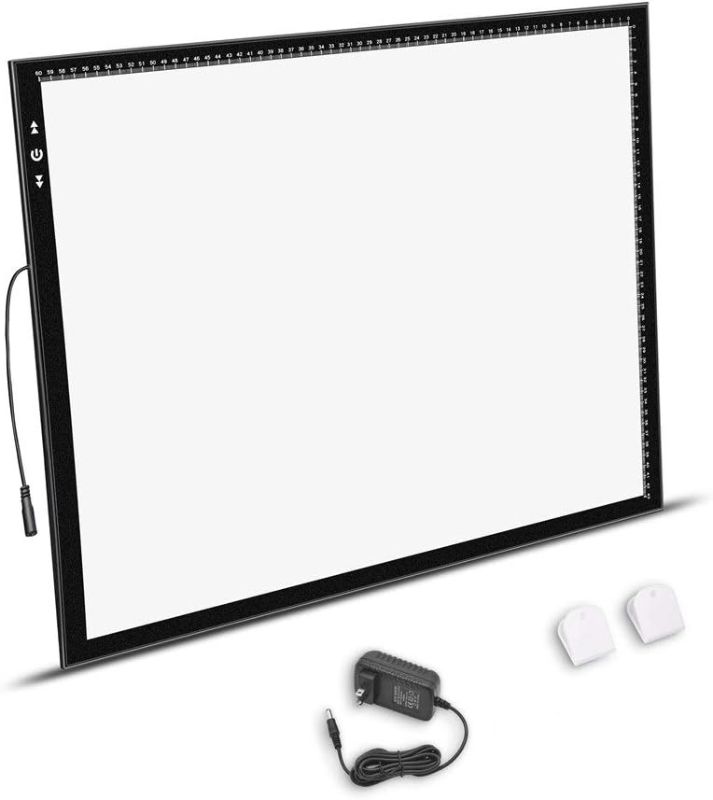 Photo 1 of HSK A2 Artist tracing Light Box Copy Table 12V2A Adapter Dimmerable 5000 Lux Lock/Unlock Button Artcraft Light Pad for Tatto Drawing, Sketching, Animation,Diamond Painting
