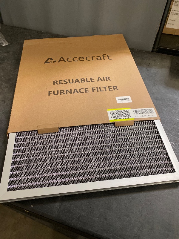 Photo 1 of 18x20x1 Electrostatic Air Filter, Washable & Reusable Aluminum AC/HVAC Furnace Filter, MERV 8, Lasts a Lifetime, Healthier Home or Office(Actual Size: 17.52"x19.76"x0.86")

