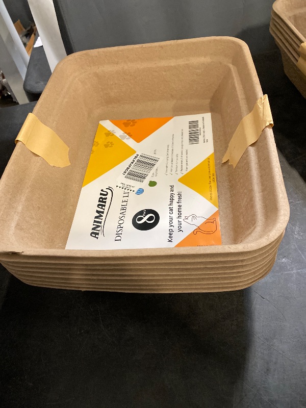Photo 1 of Disposable Litter Boxes (Brown, Large 8-Pack)