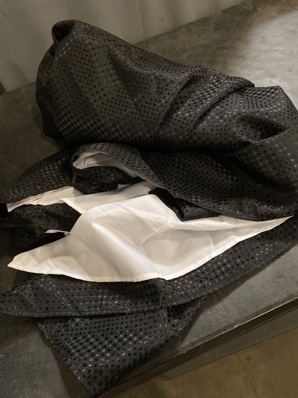 Photo 1 of No Hook Shower Curtain with Snap in Liner Set Waffle Shower Curtain for Bathroom Hotel Style Fabric Waterproof Inner Liner?71" W x 74" H, Black

