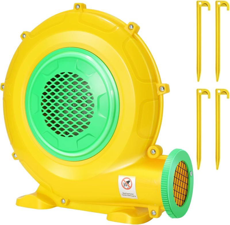 Photo 1 of Bounce House Blower, 550W/0.73HP Commercial Air Blower with Double-Sided Fan Blade Design, Strong Wind and Great Heat Dissipation Properties for Bouncy Castle, Jump Slides, Arch, Inflatables
