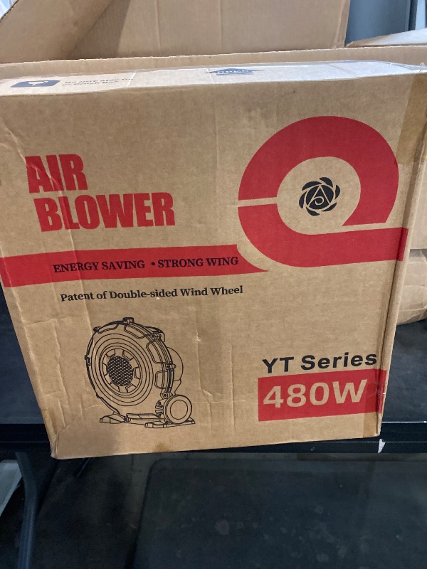 Photo 1 of Bounce House Blower, 550W/0.73HP Commercial Air Blower with Double-Sided Fan Blade Design, Strong Wind and Great Heat Dissipation Properties for Bouncy Castle, Jump Slides, Arch, Inflatables

