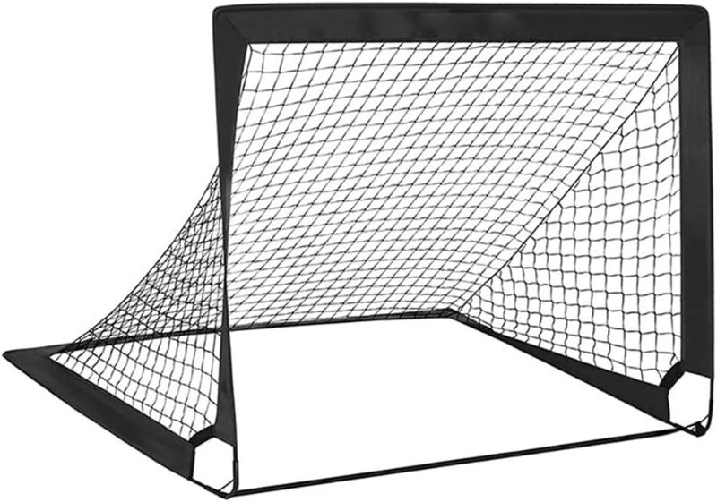 Photo 1 of Black Children's Football Goal Portable Foldable Mobile Training Football Goal