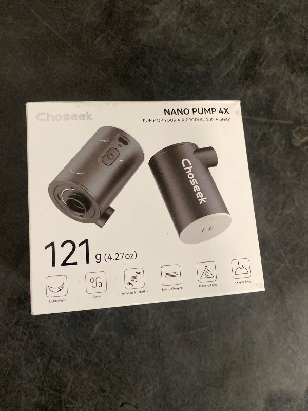 Photo 1 of Portable Air Pump for Inflatables, Ultra-Mini Air Mattress Pump 4X with 1600mAh Battery & Camping Light, USB Rechargeable Air Pump for Swimming Rings, Pool Floats, Sleeping Pads, Vacuum Storage Bags
