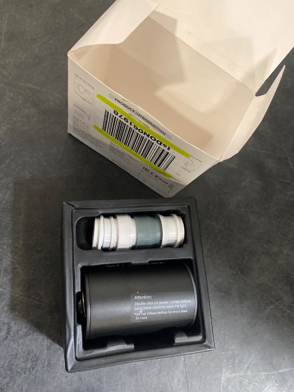 Photo 1 of Portable Air Pump for Inflatables, Ultra-Mini Air Mattress Pump 4X with 1600mAh Battery & Camping Light, USB Rechargeable Air Pump for Swimming Rings, Pool Floats, Sleeping Pads, Vacuum Storage Bags
