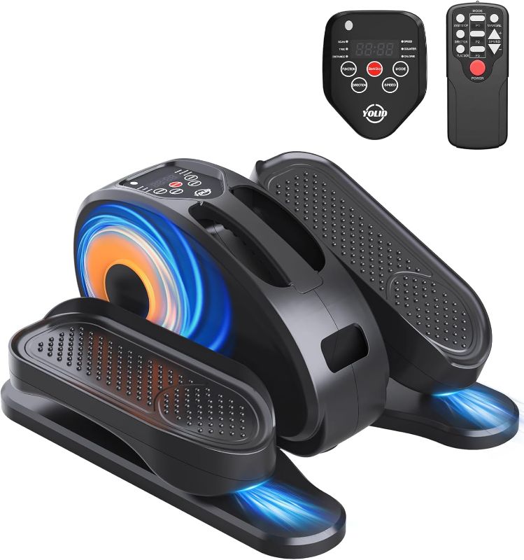 Photo 1 of Under Desk Elliptical Machine, Portable Seated Pedal Exercise Machine,Eclipse Leg Exerciser with 12 Adjustable Speeds&Remote Control, Quiet&Compact for Home Office 
