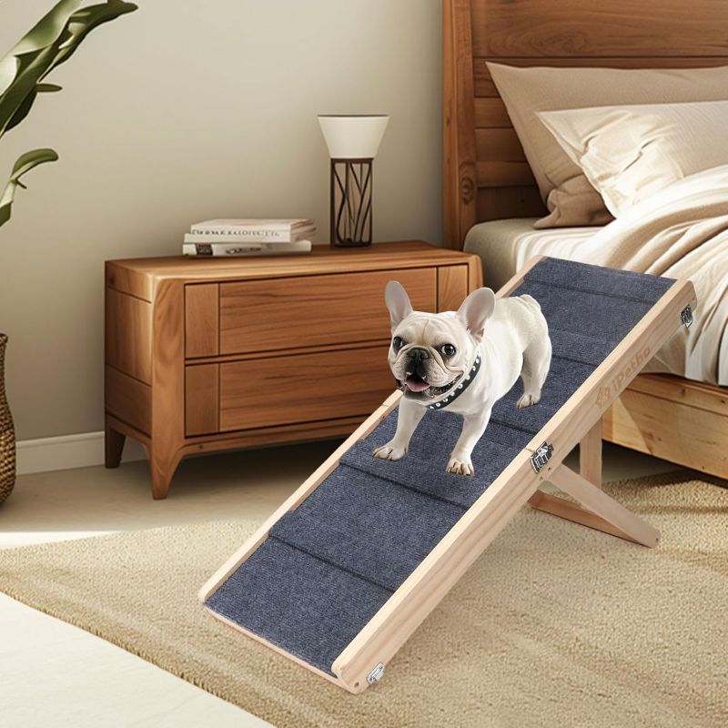 Photo 1 of Small Dog Ramp for Couch Bed Car Folding Portable Pet Ramp for Cats Adjustable Height 21", Up to 35 lbs
