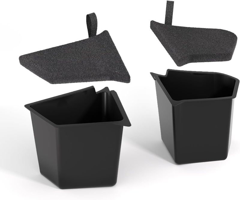 Photo 1 of Rear Trunk Organizer Storage for Tesla Model Y 5-Seater 2022-2025,(No for 2025 New Model Y Juniper) TPE Waterproof Trunk Storage Bins Side Box with Lids for Tesla Model y Accessories
