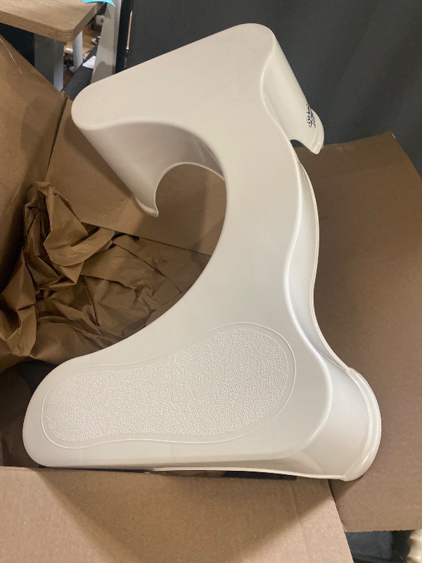 Photo 1 of Squatty Potty The Original Bathroom Toilet Stool - Adjustable 2.0, Convertible to 7" or 9" Height with Removable Topper for Adults and Kids White
