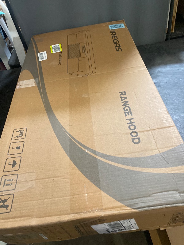 Photo 1 of FIREGAS Range Hood 36 inch Under Cabinet, Ducted/Ductless Convertible Kitchen Hood, White Painted Stainless Steel Vent Hood with LED Light,2 Speed Exhaust Fan
