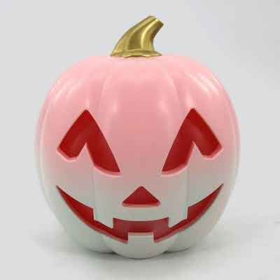 Photo 1 of 2 PC- Halloween Jack-O-Lantern Pumpkin Figurines Pink - Bullseye's