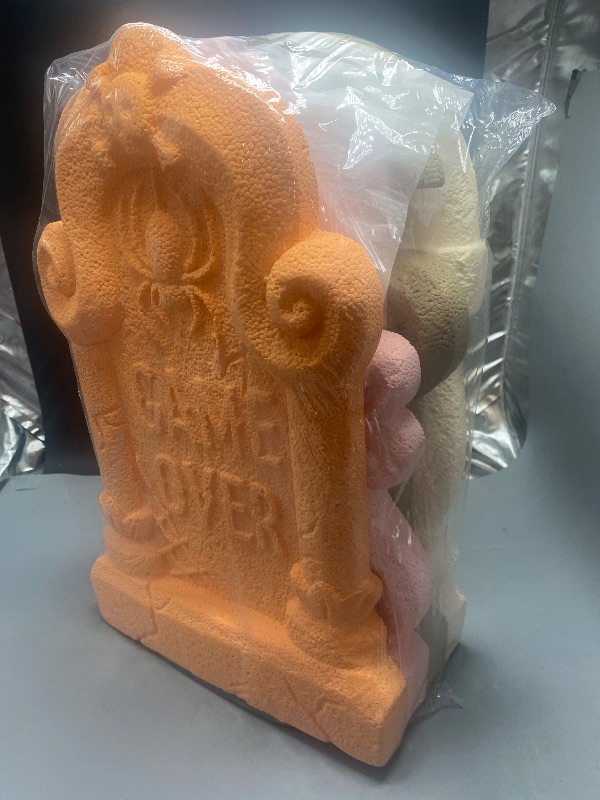 Photo 1 of 4pk 17.6 Foam Tombstones Neutrals Halloween Decorative Prop – Hyde & EEK! Boutique