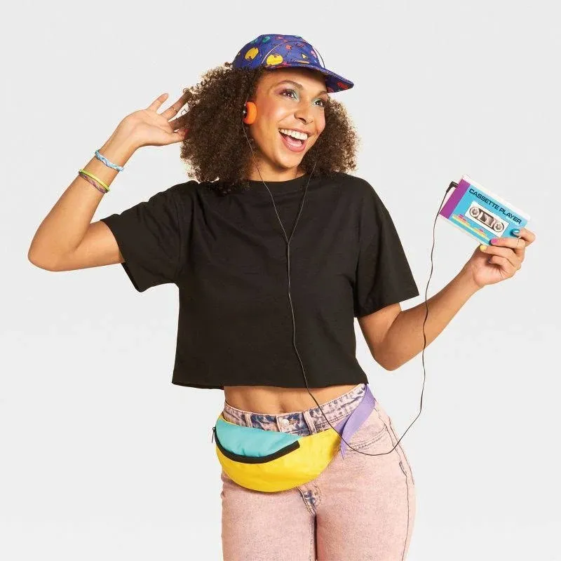 Photo 1 of ONE SIZE- 80s Costume Adult Character Halloween One Size New Cosplay Fanny Pack Cassette
