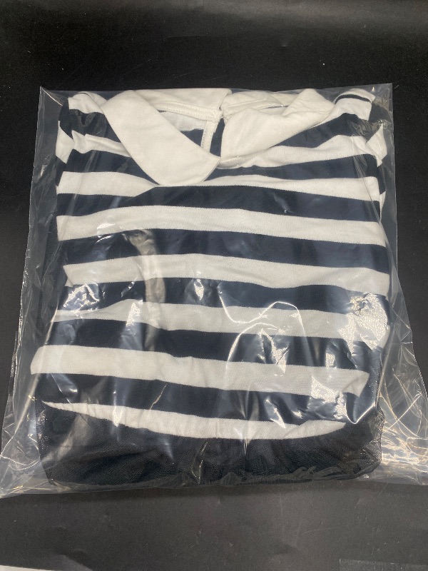 Photo 1 of MEDIUM 8 Cat & Jack Girls Black & White Striped Lone Sleeve Tutu Skater Dress