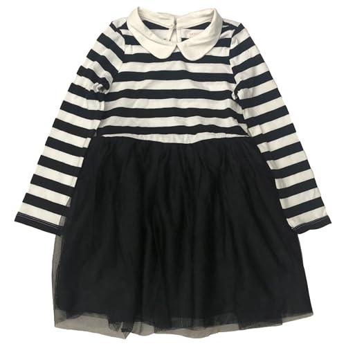 Photo 1 of MEDIUM 8 Cat & Jack Girls Black & White Striped Lone Sleeve Tutu Skater Dress