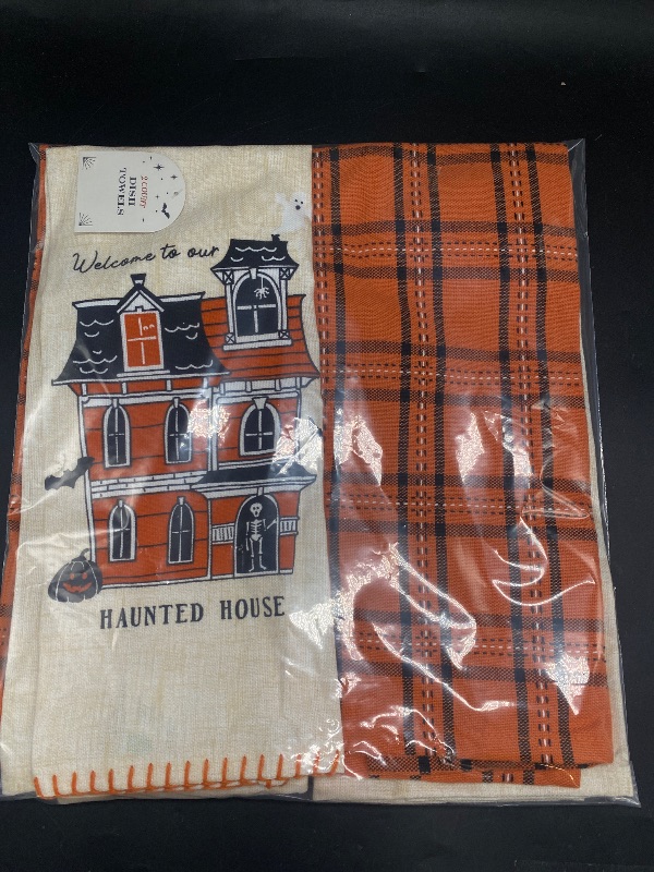 Photo 1 of 2 PACK- Halloween Kitchen Hand Towels Target Bullseye Playground 2024 Set of 2