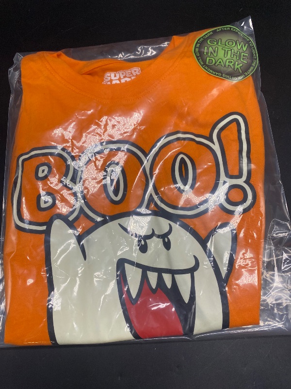 Photo 1 of SMALL 6/7 Boys' Super Mario Halloween Short Sleeve Graphic T-Shirt - Orange
