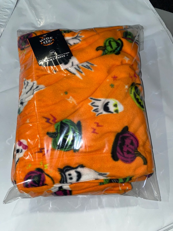 Photo 1 of XXL Men's Ghost Print Halloween Matching Family Pajama Pants - Hyde & EEK! Boutique Orange