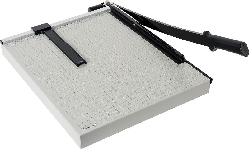 Photo 1 of Dahle Vantage 18e Paper Trimmer, 18" Cut Length, 15 Sheet, Automatic Clamp, Adjustable Guide, Metal Base with 1/2" Gridlines, Guillotine Paper Cutter
