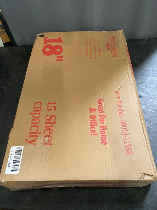 Photo 1 of Dahle Vantage 18e Paper Trimmer, 18" Cut Length, 15 Sheet, Automatic Clamp, Adjustable Guide, Metal Base with 1/2" Gridlines, Guillotine Paper Cutter
